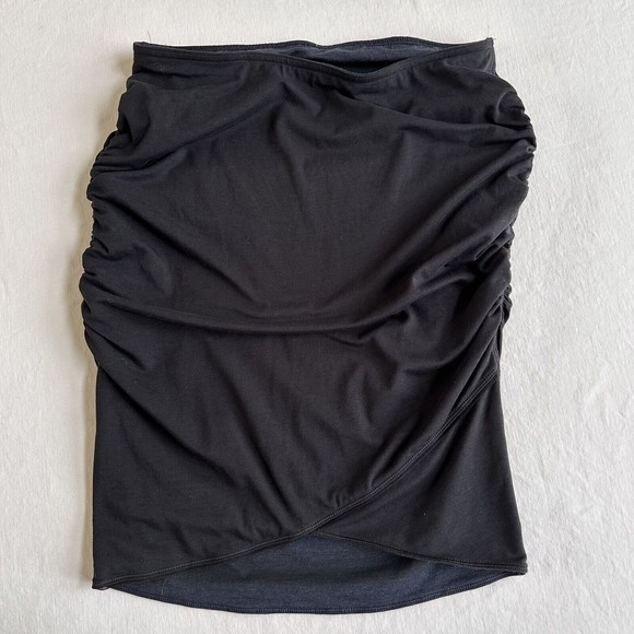 Lululemon Breezy Skirt Black Capilano Stripe Heathered Inkwell 8 Reversible - Picture 6 of 8